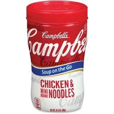 Campbell’s Soup on the Go Chicken Noodle - Microwavable - 10.75 oz - 8/Carton - Snacks