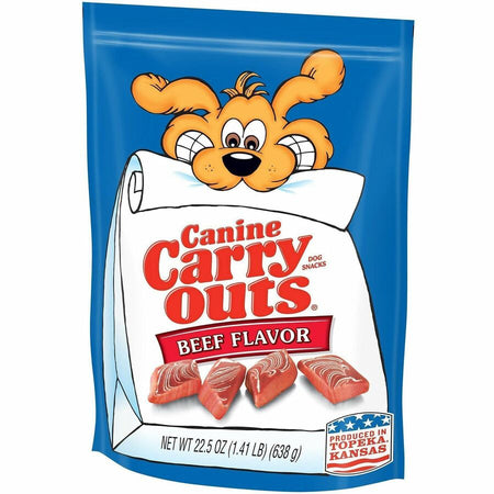 Canine Carryouts Beef Flavor Chewy Dog Treats - Left