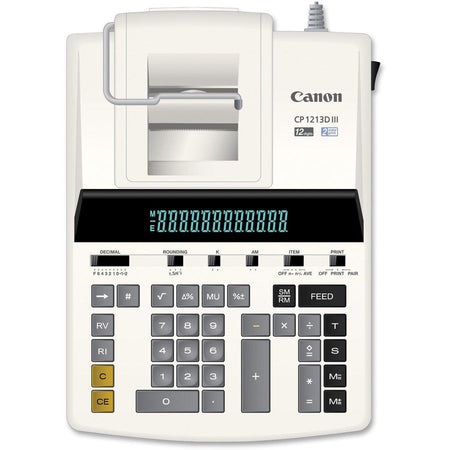 Canon CP1213DIII Desktop Printing Calculator - Dual Color Print Ergonomic Design Independent Memory - 12-Digit