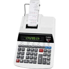 Canon MP41DHIII Printing Calculator: Heavy-duty Dual Color Print Dot Matrix - 14 Digits LCD Display - Gray - Calculators