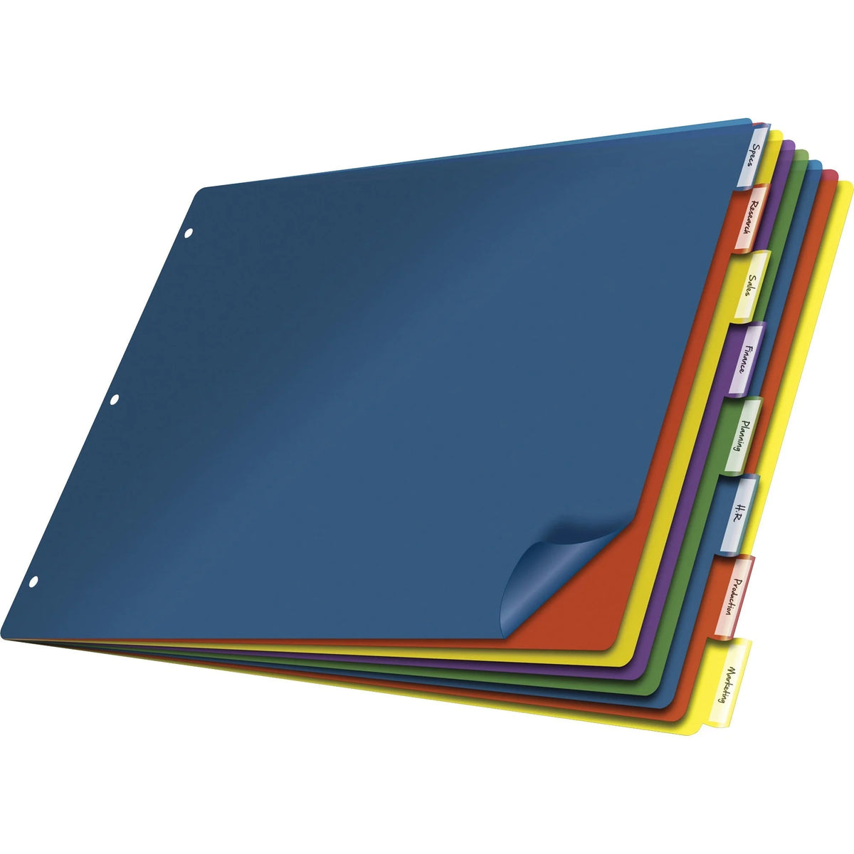 Cardinal® 11x17 Poly Insertable Dividers: 8 Multicolor Tabs Scratch Resistant - Index Divider
