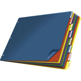 Cardinal® 11x17 Poly Insertable Dividers: 8 Multicolor Tabs Scratch Resistant - Index Divider