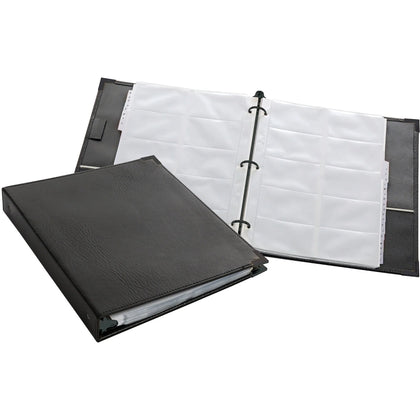 Cardinal® Business Card Ring Binder: 200 Capacity 3-ring Refillable - Black Vinyl Cover - Books