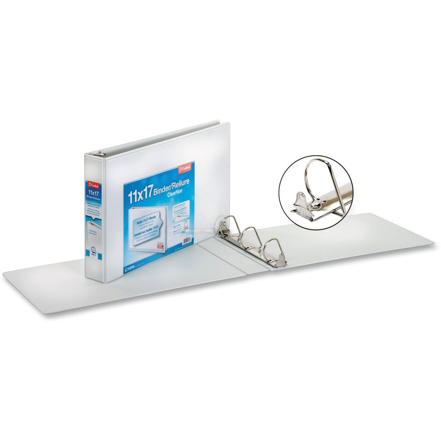 Cardinal® ClearVue Overlay Tabloid D-Ring Binder - Alternate-Image1