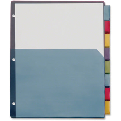 Cardinal® Extra-tough Poly Dividers: 8-Tab Multicolor Set - Fray Tear Scratch Resistant - Index Divider