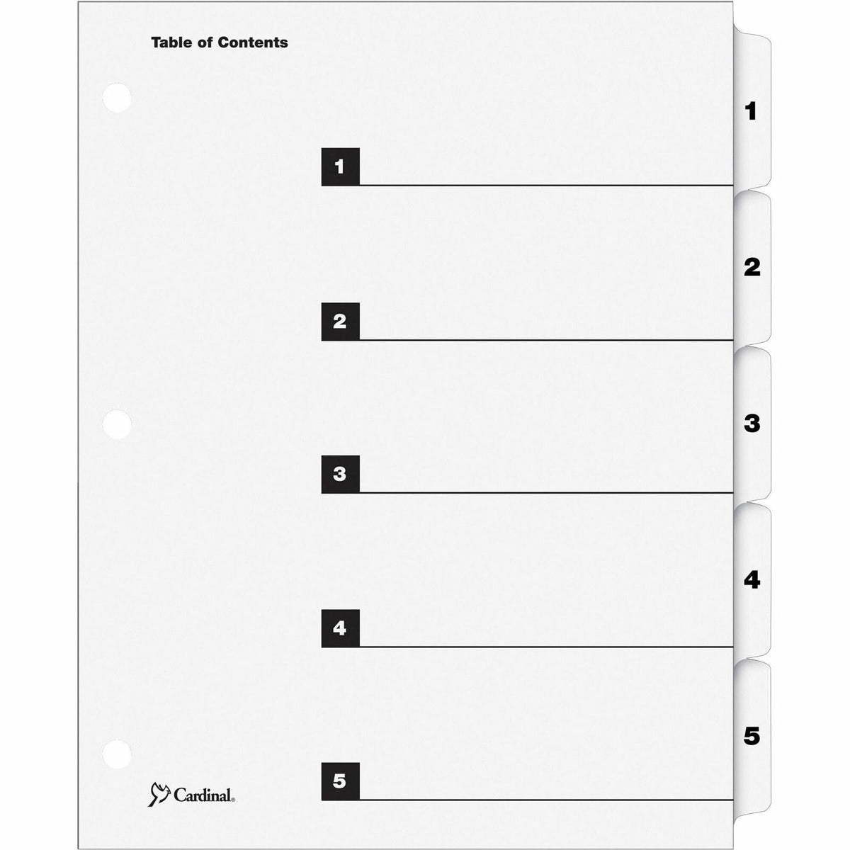 Cardinal® OneStep Numbered Index System - 2000