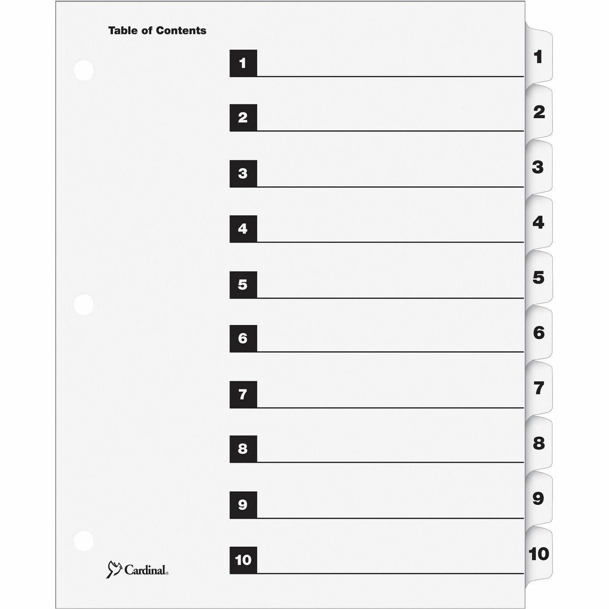 Cardinal® OneStep Numbered Index System - 2000