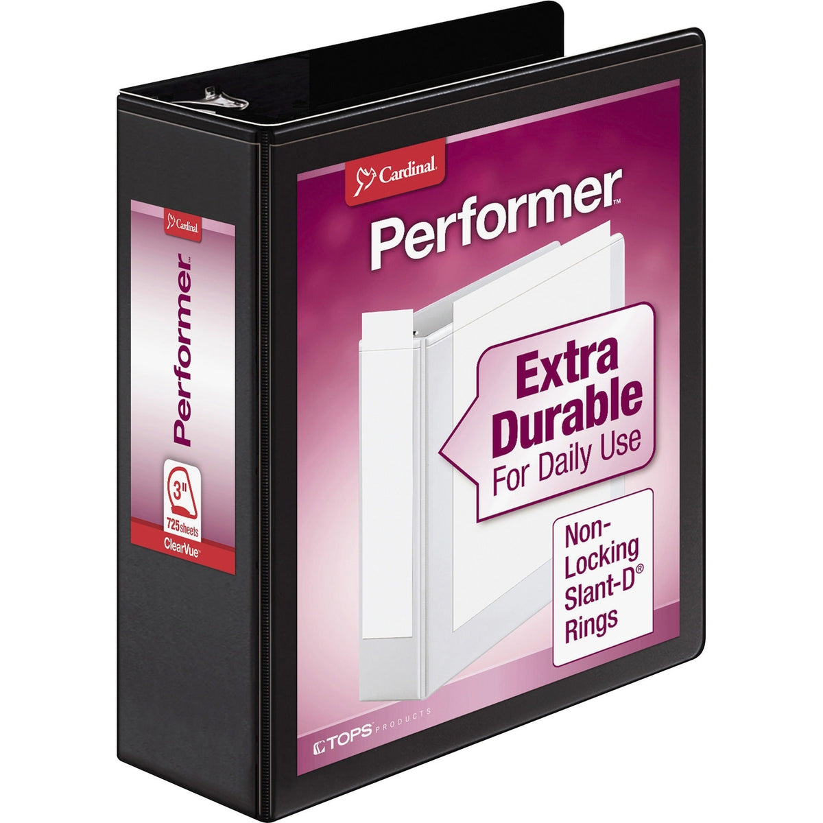 Cardinal® Performer ClearVue Slant-D Ring Binder - 2000
