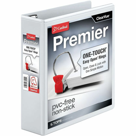 Cardinal® Premier ONE-TOUCH® Easy Open® Locking Slant-D® Rings Binder - Left