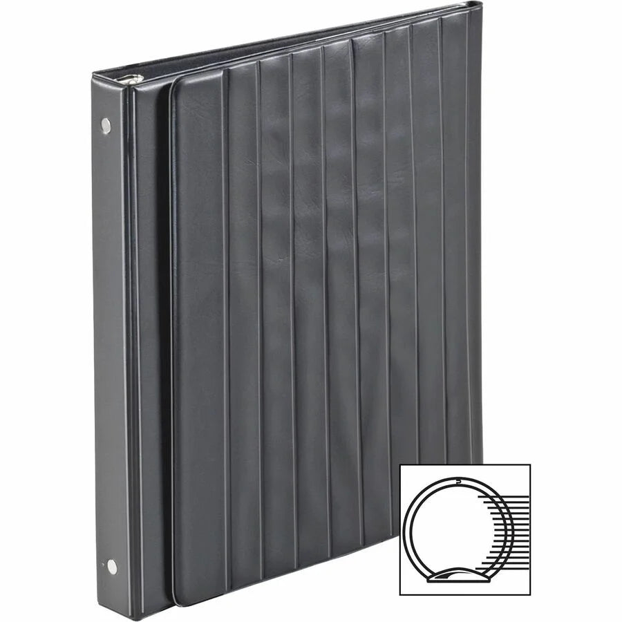 Cardinal® Presentation Easel Round Ring Binder - 1’’ Capacity - Letter Size - Vinyl - Black - View Binders