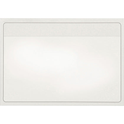 Cardinal® Self-Adhesive Polypropylene Pockets: 3.6’’ x 5.3’’ - 100 mil - Clear - 100/Box - Index Cards & Accessories