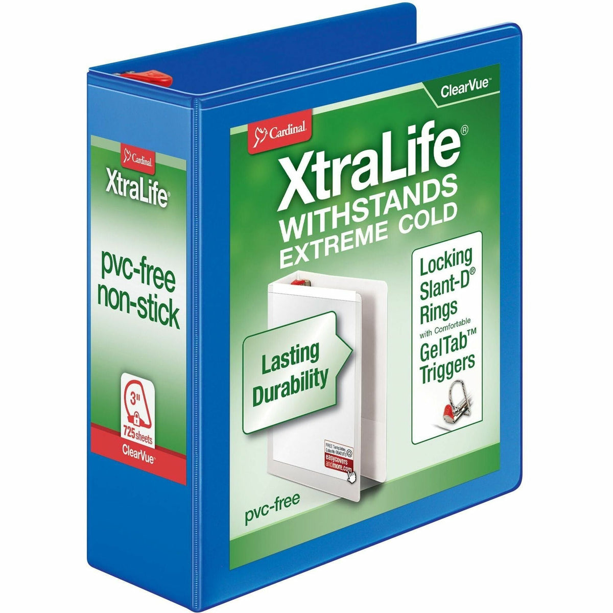 Cardinal® Xtralife ClearVue Locking Slant-D Binder - 2000