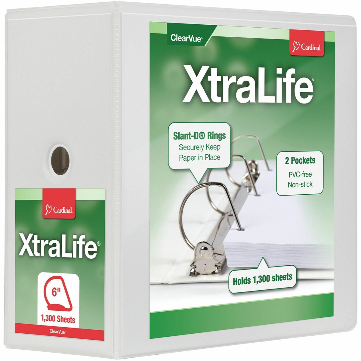 Cardinal® Xtralife ClearVue Locking Slant-D Binder - 2000