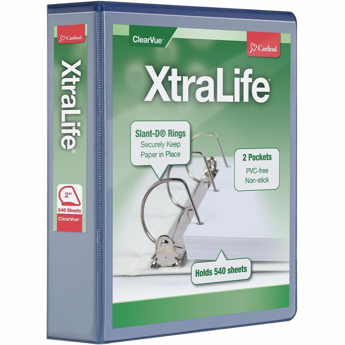 Cardinal® Xtralife ClearVue Locking Slant-D Binder - 2000