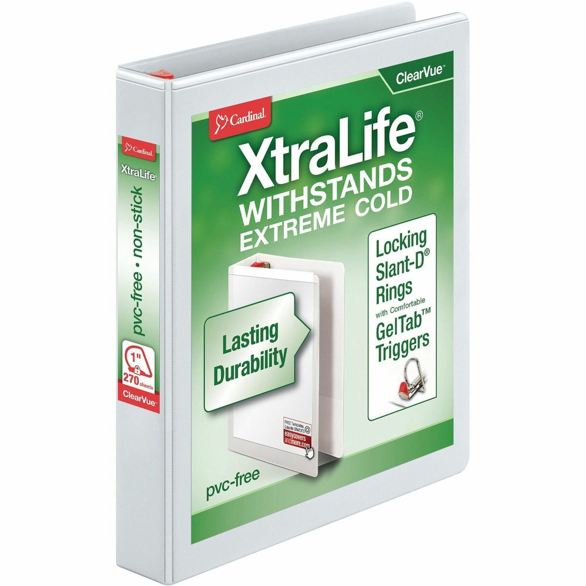 Cardinal® Xtralife ClearVue Locking Slant-D Binder - 2000