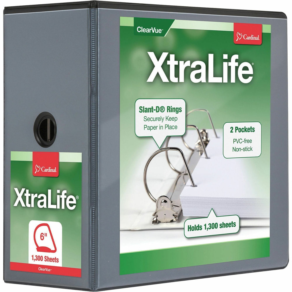 Cardinal® Xtralife ClearVue Locking Slant-D Binder - 2000