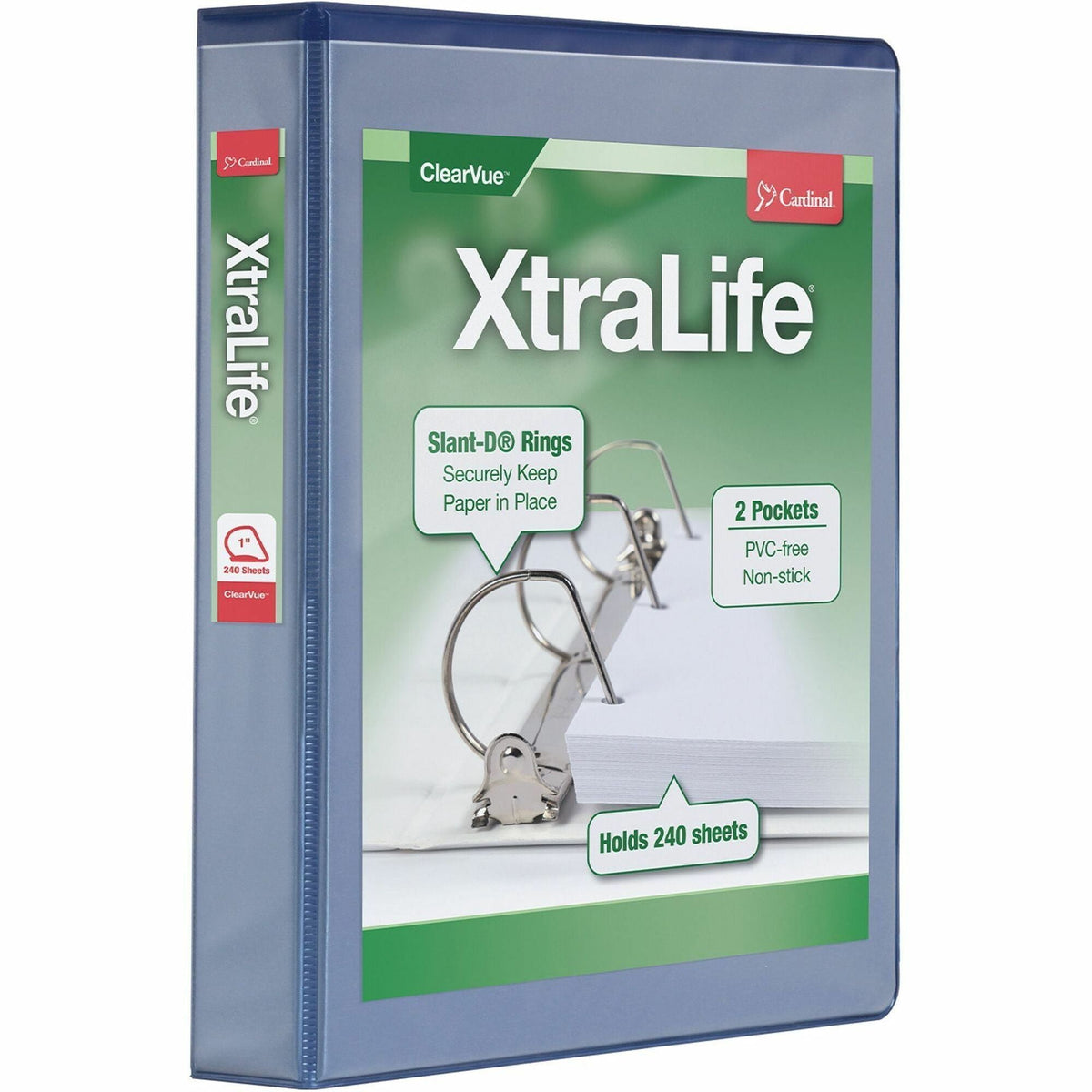 Cardinal® Xtralife ClearVue Locking Slant-D Binder - 2000