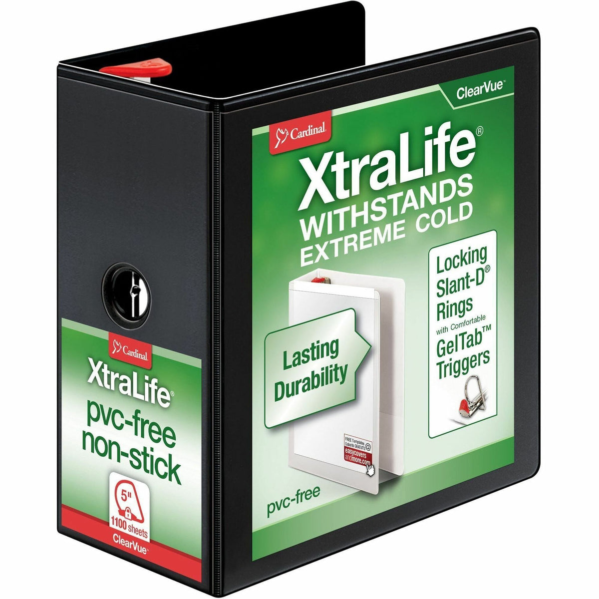Cardinal® Xtralife ClearVue Locking Slant-D Binder - 2000