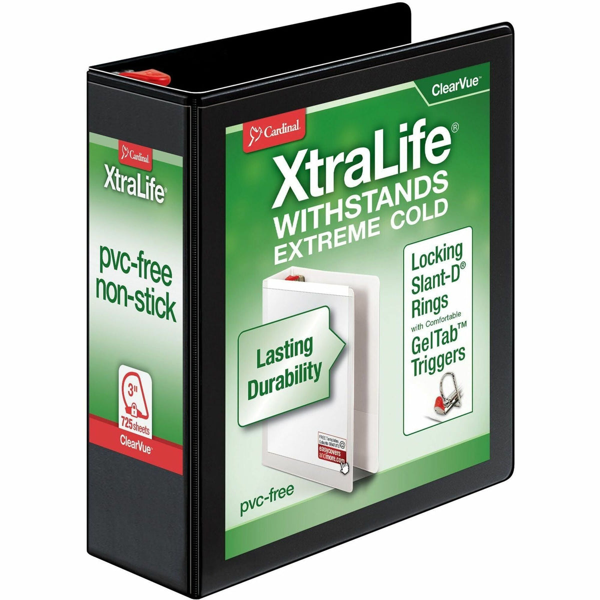 Cardinal® Xtralife ClearVue Locking Slant-D Binder - 2000