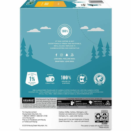 Caribou Coffee® K-Cup Daybreak Coffee - Compatible with Keurig Brewer - Regular - Light/Mild - 24 / Box