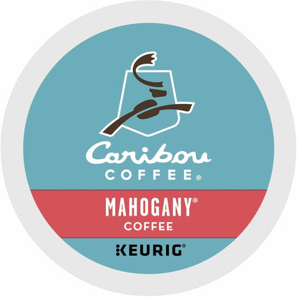 Caribou Coffee® Mahogany K-Cup: Dark & Bold Coffee Pods - 24/Box