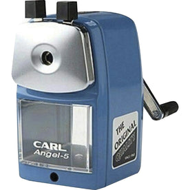 CARL Angel-5 Pencil Sharpener - Desktop Steel & Aluminum Blue - Sharpeners