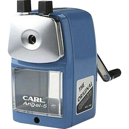 CARL Angel-5 Pencil Sharpener - Desktop Steel & Aluminum Blue - Sharpeners