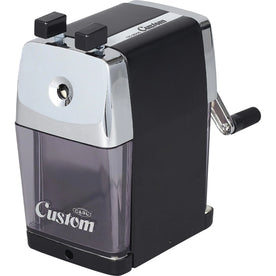 CARL Custom Pencil Sharpener - Sleek Desktop Design - Steel & Aluminum - Black - Sharpeners