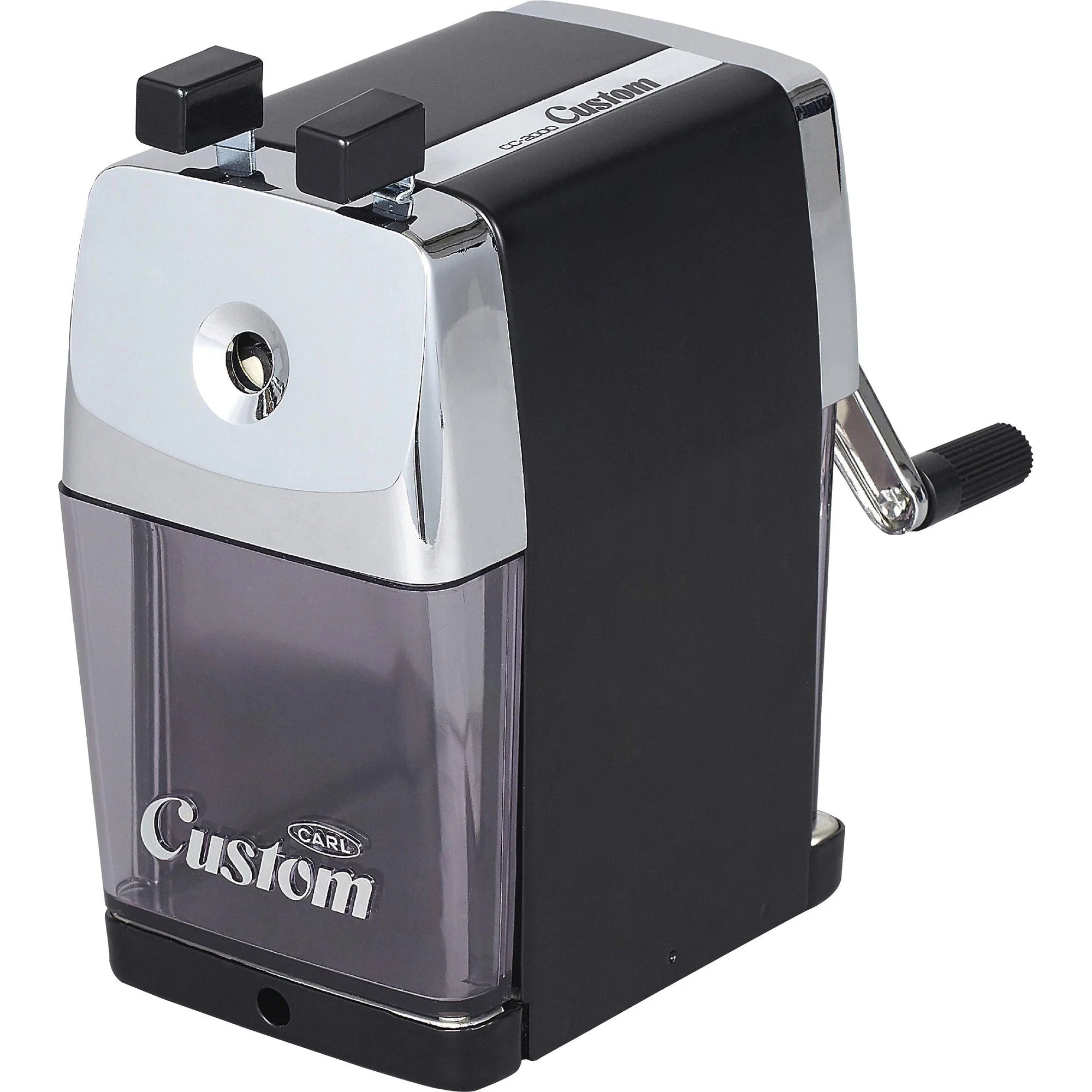 CARL Custom Pencil Sharpener - Sleek Desktop Design - Steel & Aluminum - Black - Sharpeners