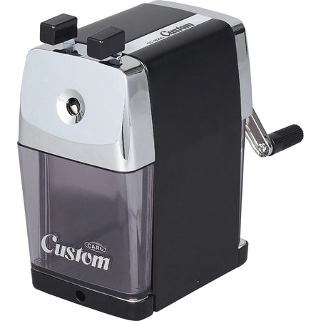 CARL Custom Pencil Sharpener - Sleek Desktop Design - Steel & Aluminum - Black - Sharpeners