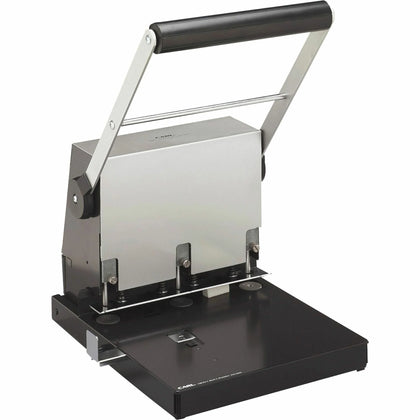 CARL Extra Heavy-duty 3-hole Power Punch - Punches 300 Sheets - Platinum - Paper