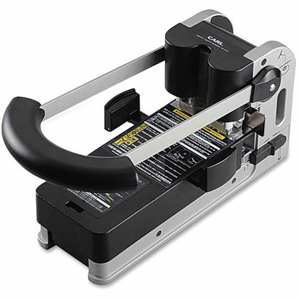 CARL Extra Heavy-duty Two-hole Punch - 300 Sheets - 1/4’’ Round - Silver - Paper Punches
