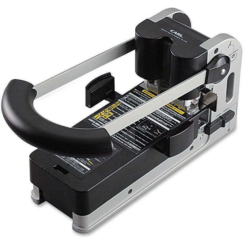 CARL Extra Heavy-duty Two-hole Punch - 300 Sheets - 1/4’’ Round - Silver - Paper Punches