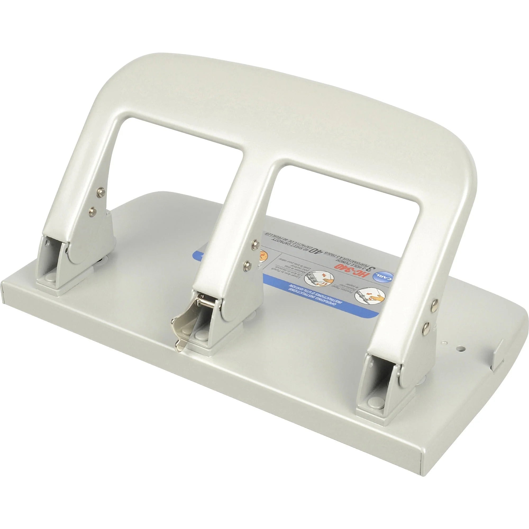 CARL Heavy-duty 3-Hole Punch: 40 Sheet Capacity - Paper Punches