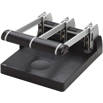 CARL Heavy Duty 3-Hole Punch - Punches 150 Sheets - Silver/Blue - Paper