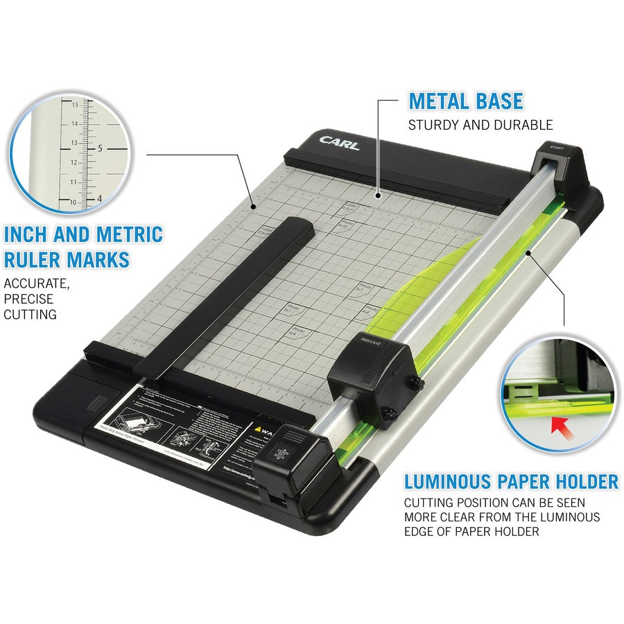 CARL Heavy-Duty Metal Base 12" Paper Trimmer - Alternate-Image1