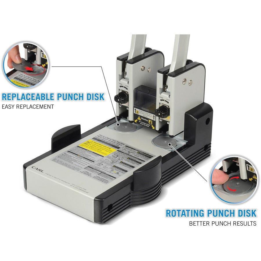 CARL XHC2100 Extra Heavy-duty Two Hole Punch - Alternate-Image2