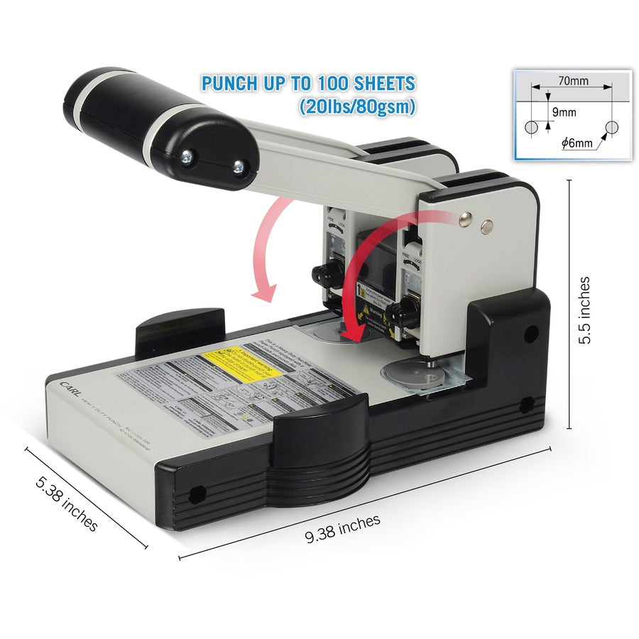 CARL XHC2100 Extra Heavy-duty Two Hole Punch - Alternate-Image6