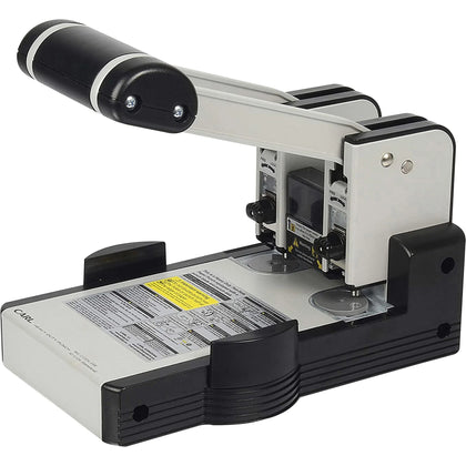 CARL XHC2100 Heavy-duty Two Hole Punch - Punches 100 Sheets - 1/4’’ Size - Blue - Paper