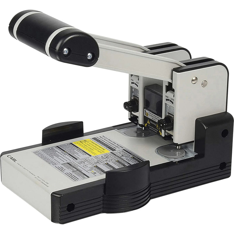 CARL XHC2100 Heavy-duty Two Hole Punch - Punches 100 Sheets - 1/4’’ Size - Blue - Paper