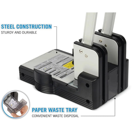 CARL XHC2100 Heavy-duty Two Hole Punch - Punches 100 Sheets - 1/4’’ Size - Blue - Paper