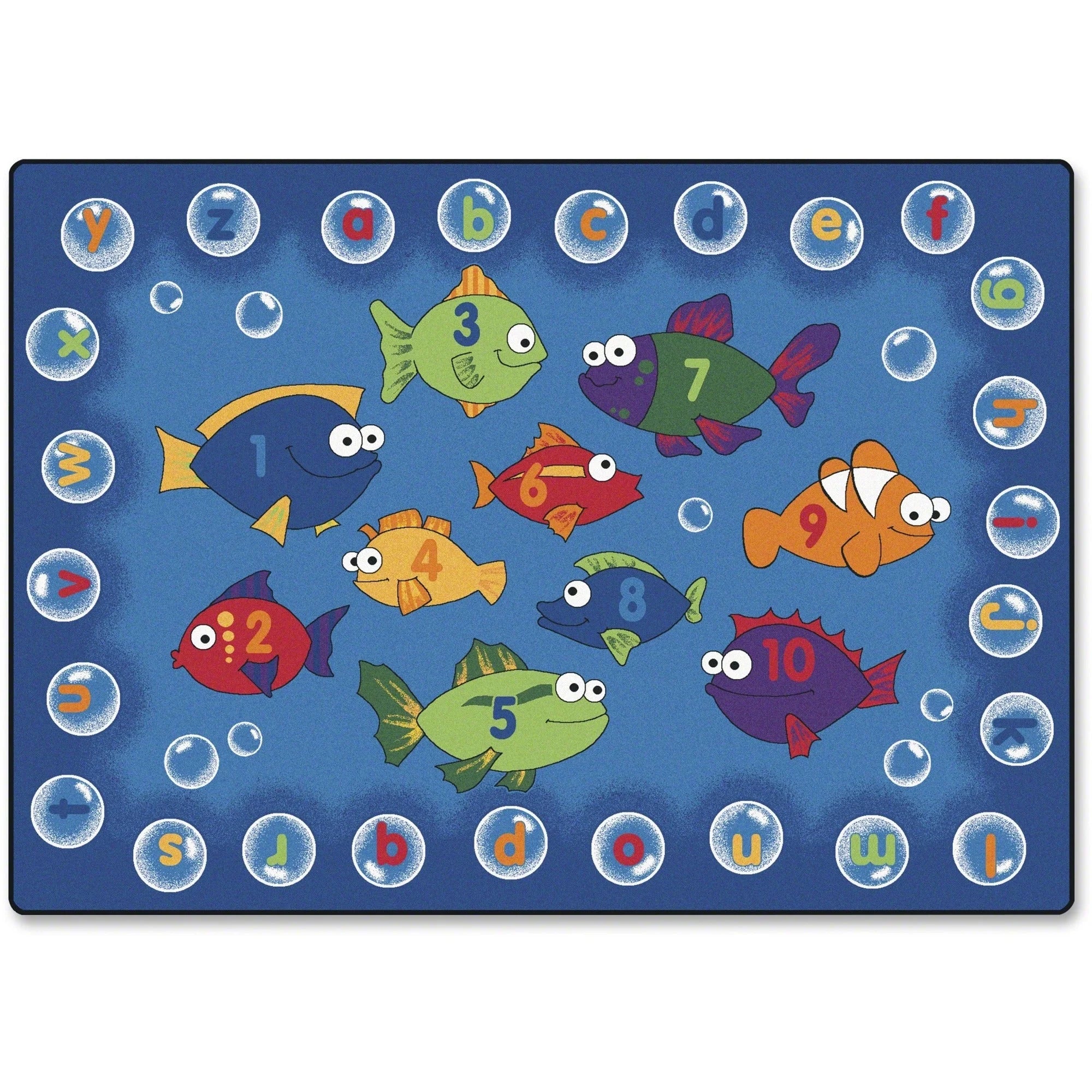 Carpets for Kids® Fishing 4 Literacy Rectangle Rug - Alphabet & Numbers - Rugs Mats