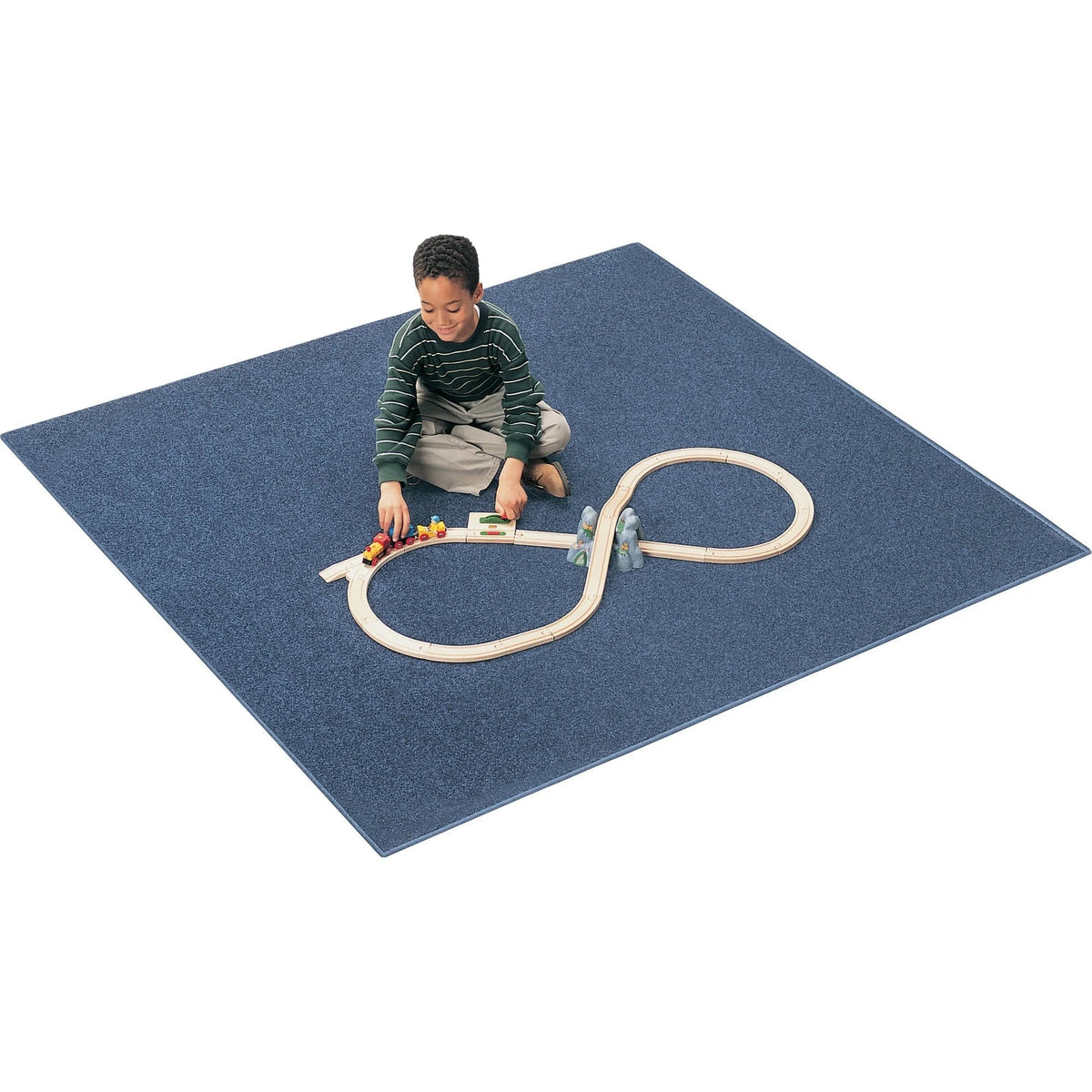 Carpets for Kids® Marine Blue Mt. St. Helens Carpet Rug - 90’’ x 12 ft - Nylon & Yarn - Rugs Mats
