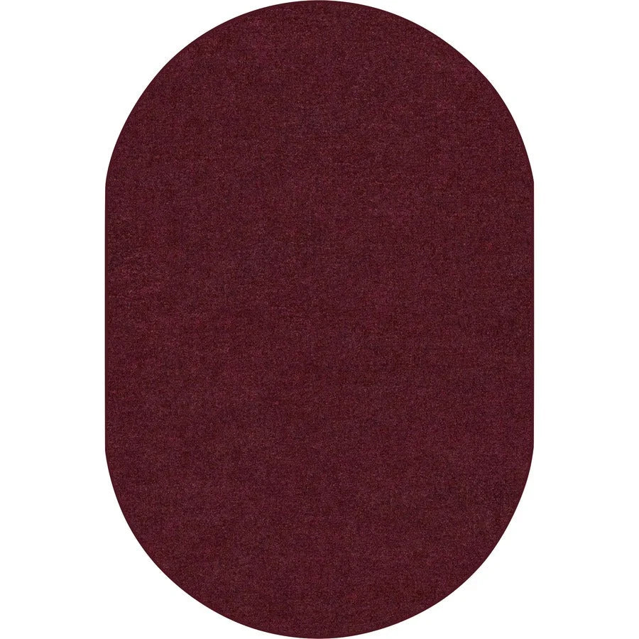 Carpets for Kids® Mt. St. Helens Oval Rug - Cranberry Nylon Yarn - Rugs & Mats