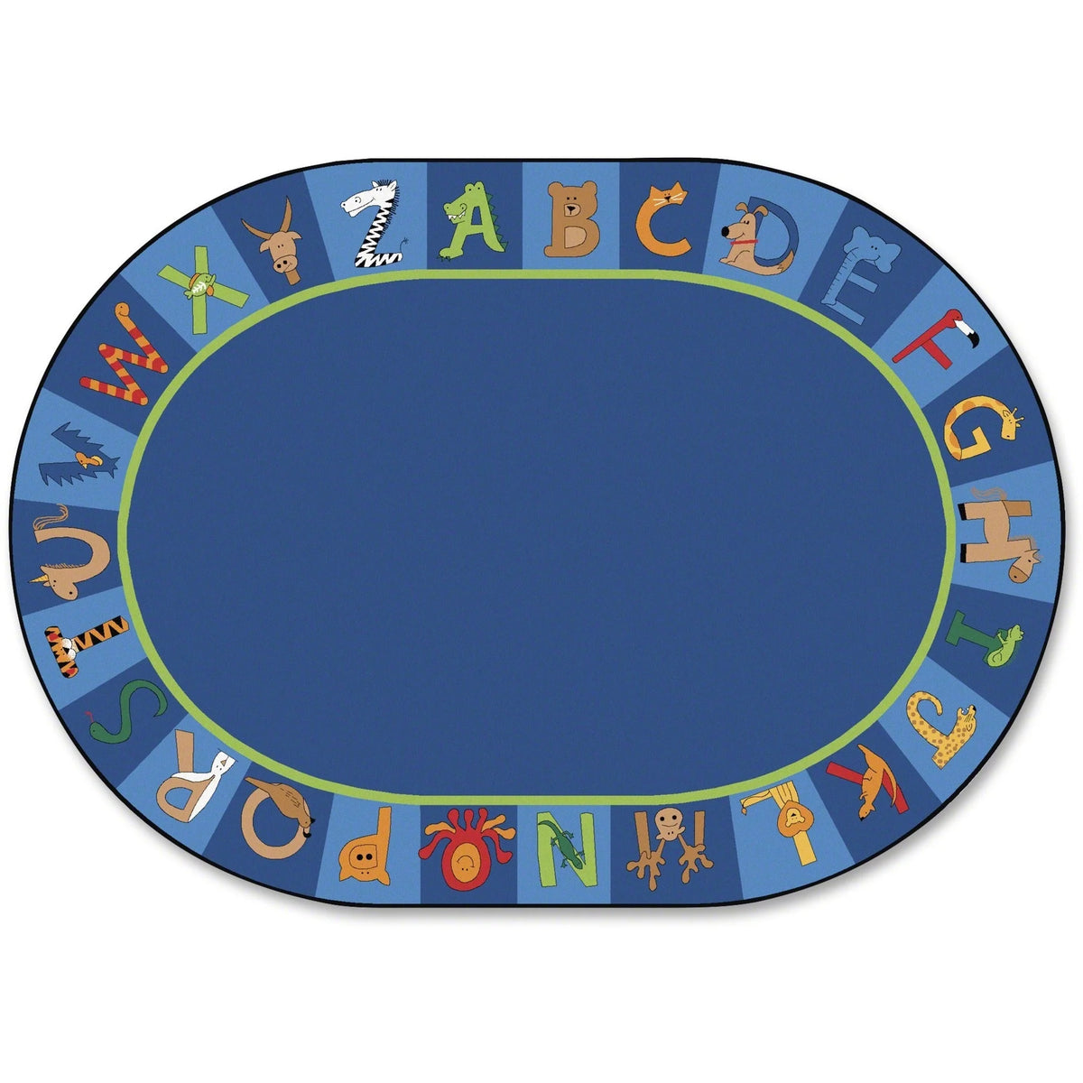 Carpets for Kids® Premium A to Z Animals Oval Area Rug - Educational - Rugs & Mats