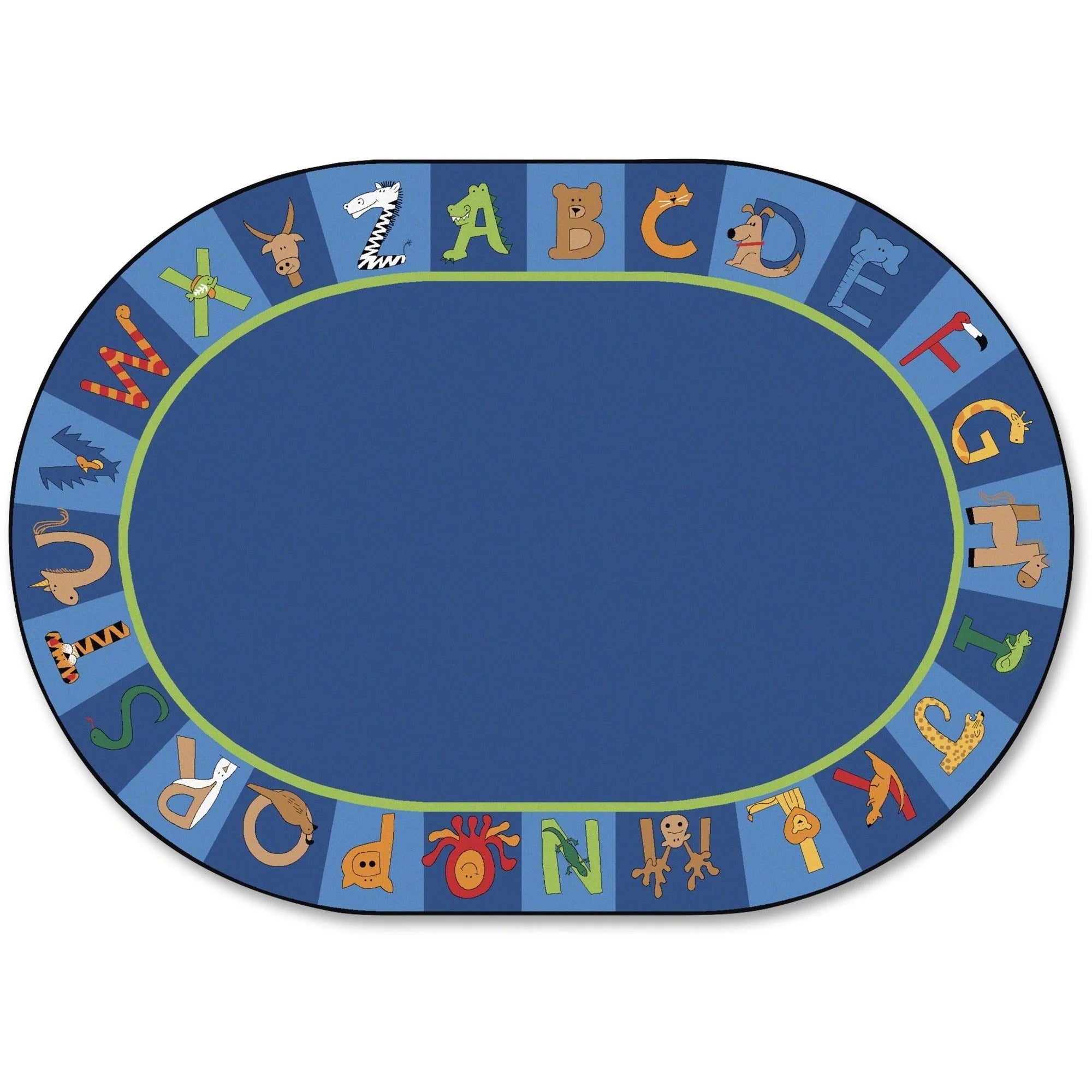 Carpets for Kids® Premium A to Z Animals Oval Area Rug - Educational - Rugs & Mats