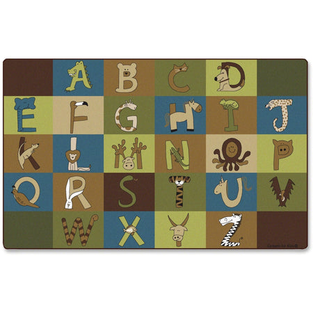Carpets for Kids® Premium A-Z Animals Nature 12’ Area Rug - Educational Nature-Themed - Rugs & Mats