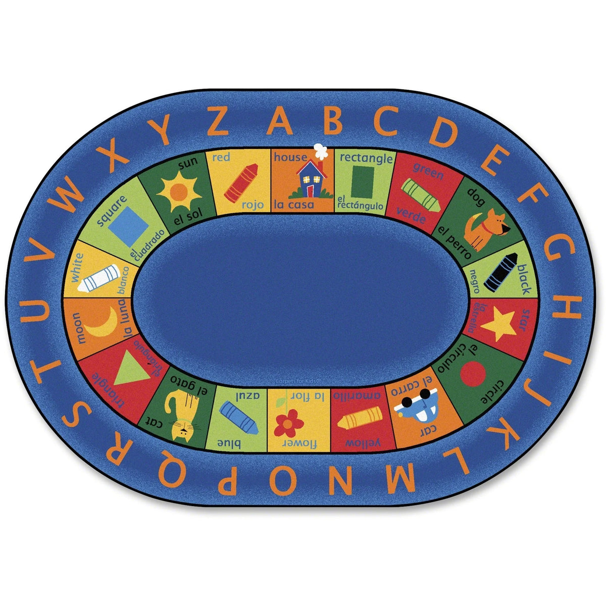 Carpets for Kids® Premium Bilingual Oval Rug - Early Learning Design - Rugs & Mats