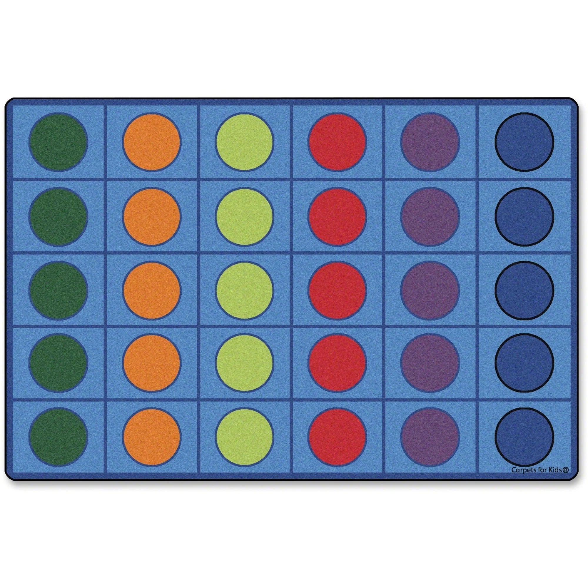 Carpets for Kids® Premium Color Seating Circles Rug - Vibrant 96’’ x 12 ft Rectangle - Rugs & Mats