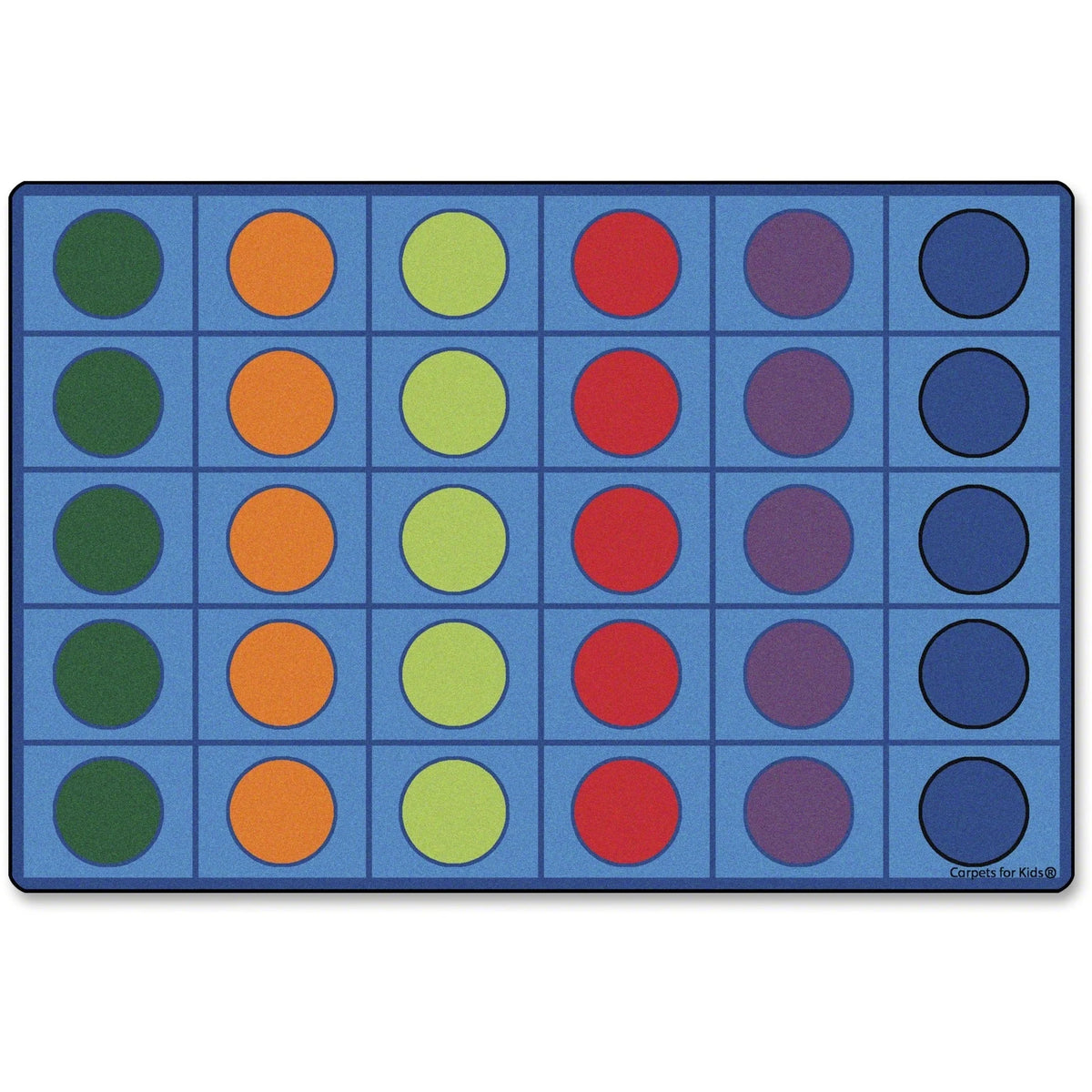 Carpets for Kids® Premium Color Seating Circles Rug - Vibrant Circle Design - Rugs & Mats